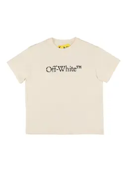 OFF-WHITE: Хлопковая футболка  Bookish