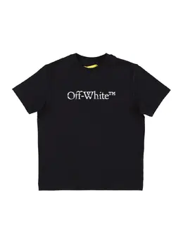 OFF-WHITE: Хлопковая футболка  Bookish