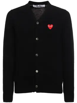 COMME DES GARÇONS PLAY: Красный кардиган 