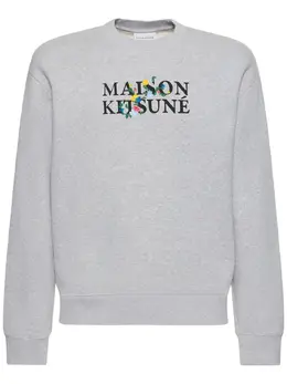 MAISON KITSUNÉ: Свитшот с цветочным принтом 