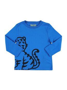 KENZO KIDS: Футболка  Tiger с принтом