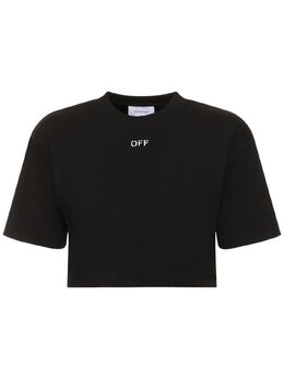 OFF-WHITE: Хлопковая футболка 