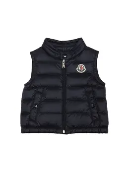 MONCLER: Голубой жилет 