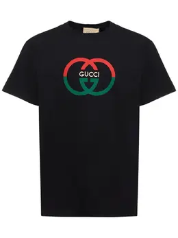 GUCCI: Хлопковая футболка  GG