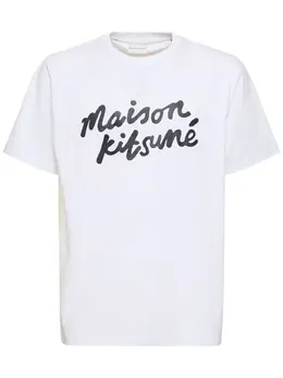 MAISON KITSUNÉ: Белая футболка 