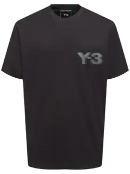 Y-3: Хлопковая футболка 