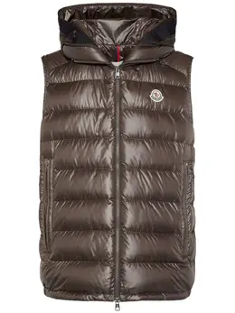 MONCLER: Блестящий жилет 