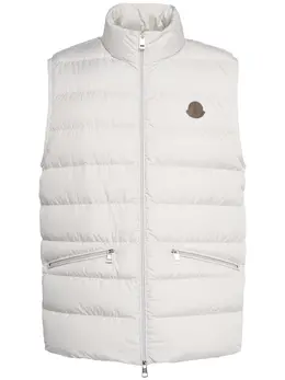 MONCLER: Кожаный жилет 