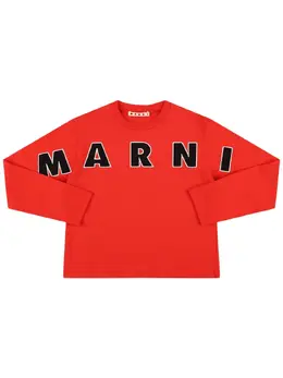 MARNI JUNIOR: Хлопковая футболка 