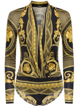 VERSACE: Боди  Baroque с принтом