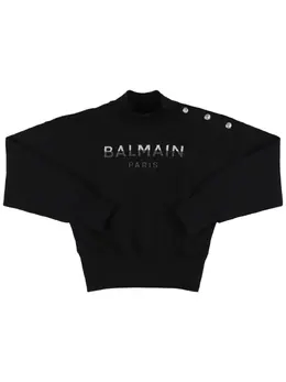 BALMAIN: Хлопковый свитшот 