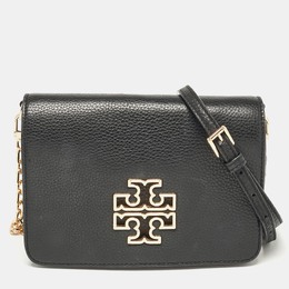 Tory Burch: Чёрная сумка через плечо 