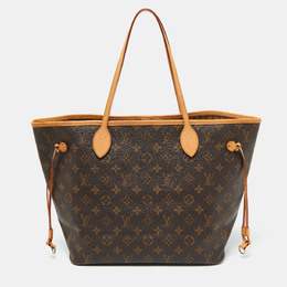 Louis Vuitton: Коричневая сумка  Neverfull MM