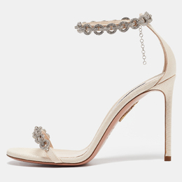 Aquazzura: Бежевые сандалии  Love Link