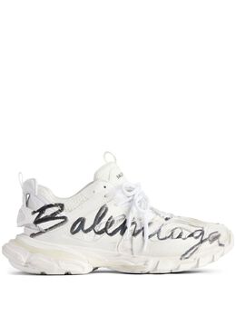 Balenciaga: Белые кроссовки  Track