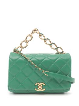 CHANEL Pre-Owned: Зелёная сумка 