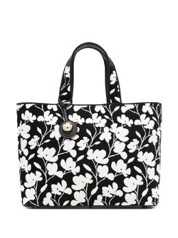 Furla: Сумка-шоппер с растительным принтом 