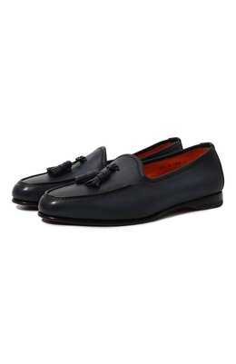 Santoni: Синие туфли 