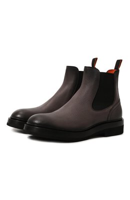 Santoni: Серые ботинки 