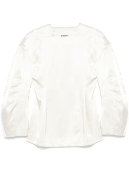 Jil Sander: Атласная блуза 