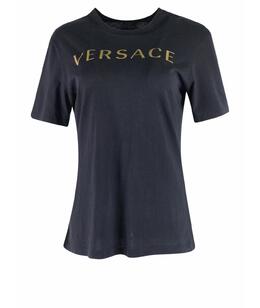 VERSACE: Чёрная футболка 