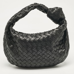 Bottega Veneta: Чёрная сумка  Intrecciato