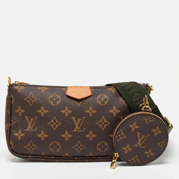 Louis Vuitton: Коричневая сумка  Pochette