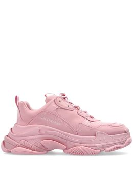 Balenciaga: Розовые кроссовки  Triple S