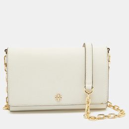 Tory Burch: Белый кошелёк 