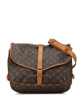 Louis Vuitton Pre-Owned: Коричневая сумка через плечо 