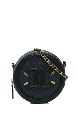 CHANEL Pre-Owned: Голубая сумка через плечо 