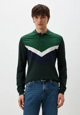 Lacoste: Зелёное поло 