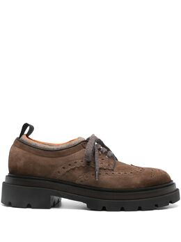Santoni: Коричневые туфли 