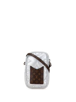 Louis Vuitton Pre-Owned: Серебристая сумка через плечо 