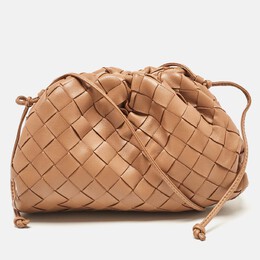 Bottega Veneta: Коричневая сумка  Intrecciato