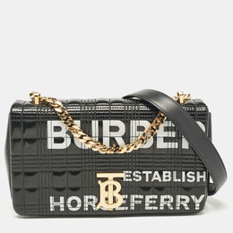 Burberry: Чёрная сумка  Horseferry