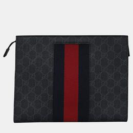 Gucci: Чёрный клатч  GG Supreme