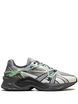 ASICS: Зелёные кроссовки 