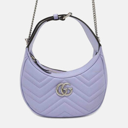 Gucci: Фиолетовая сумка  GG Marmont