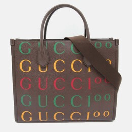 Gucci: Коричневая сумка-шоппер  GG