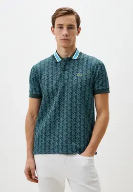 Lacoste: Зелёное поло 