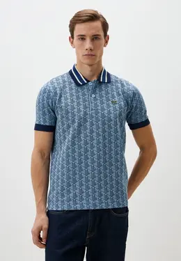 Lacoste: Голубое поло 