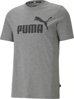 PUMA: Серая футболка  Ess