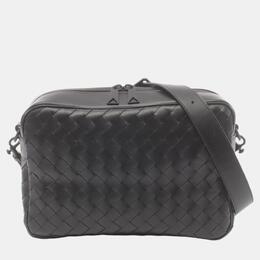 Bottega Veneta: Чёрная сумка  Intrecciato