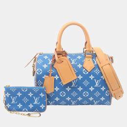 Louis Vuitton: Голубая сумка  Speedy