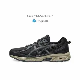 ASICS: Чёрные кроссовки 