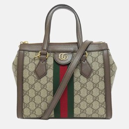 Gucci: Коричневая сумка  GG Supreme