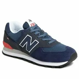 New Balance: Синие кроссовки  574