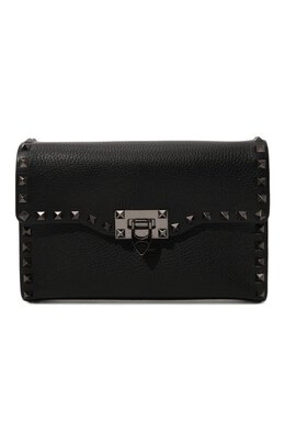 Valentino: Чёрная сумка  Rockstud Small