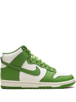 Nike: Зелёные кроссовки  Dunk High